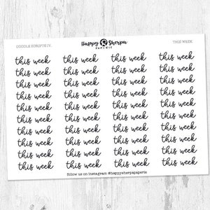 Diese Woche - Handgeschriebene Script Planner Sticker