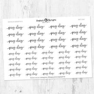 Pay Day - Handgeschriebene Script Planner Sticker