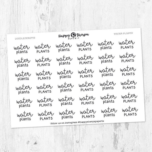 Wasserpflanzen - Handgeschriebene Script Planer Sticker