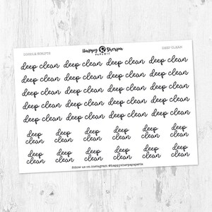 Deep Clean - Handgeschriebene Schrift-Sticker