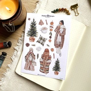 Sparkling Season - Feuille d'autocollants déco dessinés à la main 2. | Agenda, Stickers Bullet Journal