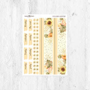 Golden Leaves - Gold Foil - Planner Sticker Kit (5 Sheets) - for ...