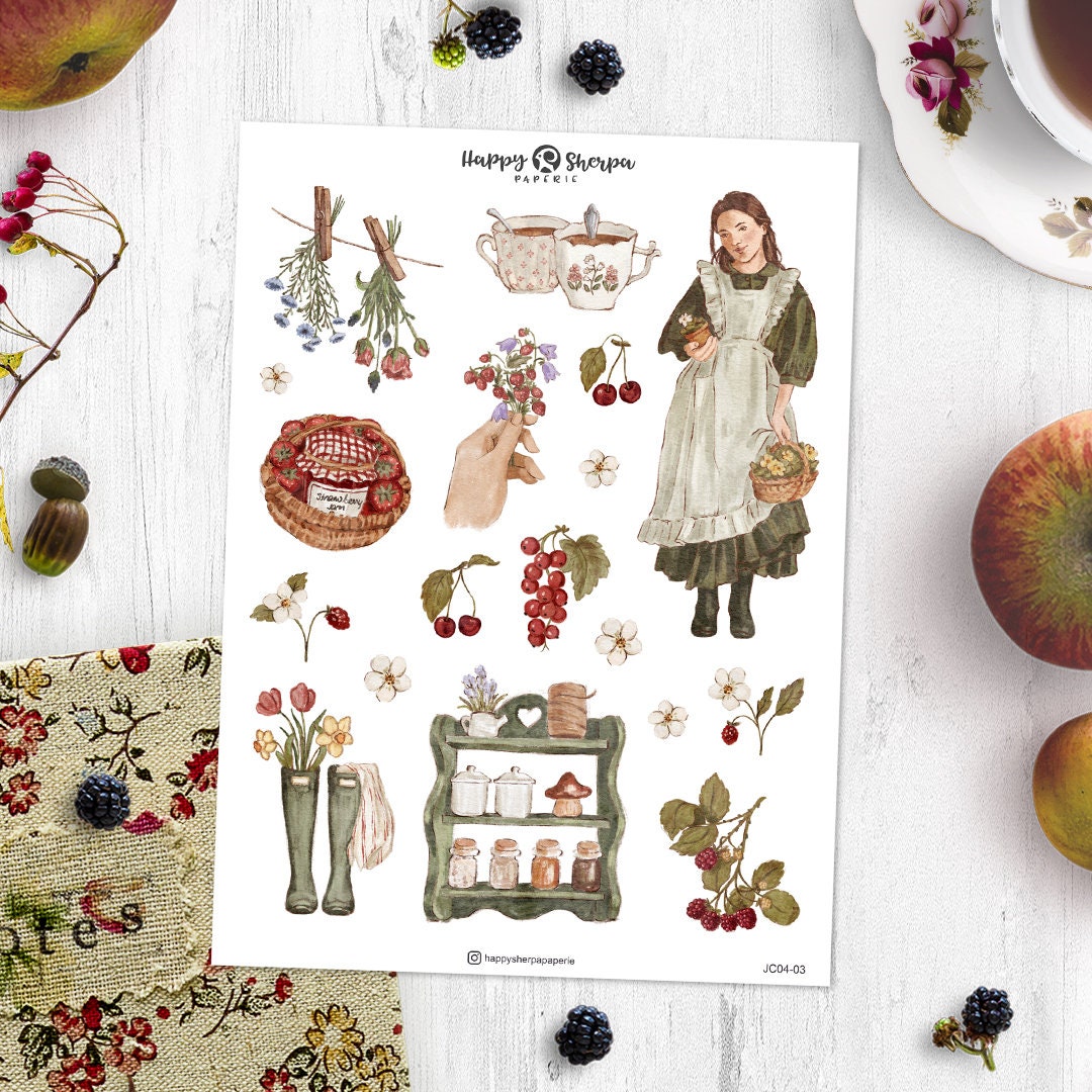 Cottage - Deco Stickersheet 3.| Planner, Bullet Journal Stickers - Etsy