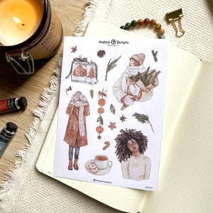 Sparkling Season - Feuille d'autocollants déco dessinés à la main | Agenda, Stickers Bullet Journal