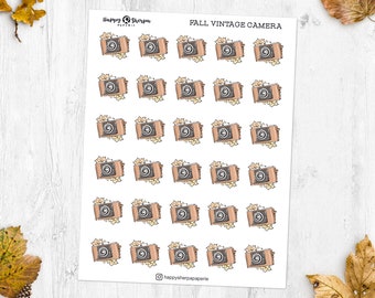 Herbst Vintage Kamera - 30 süße Doodle Sticker