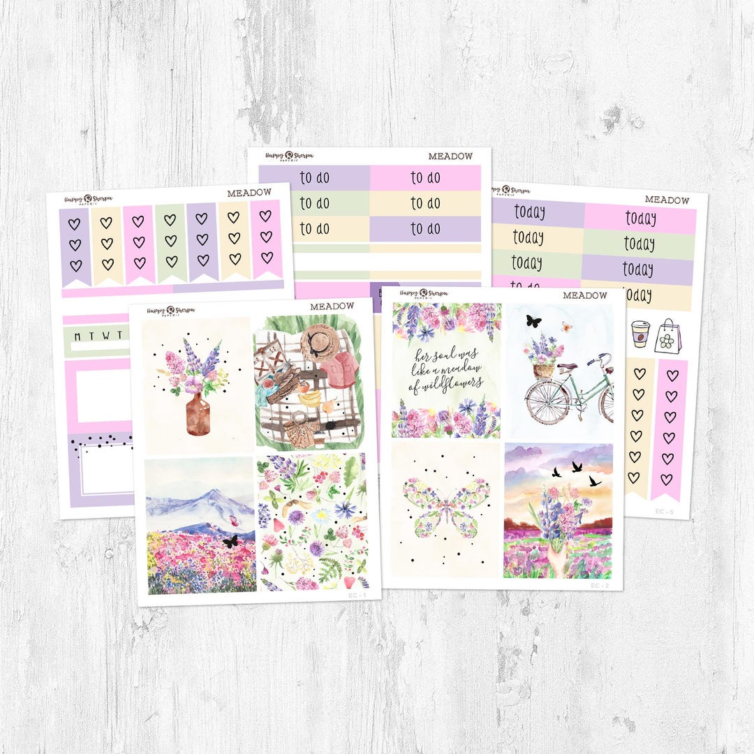 Meadow - Gold Foil - Mini Weekly Kit Planner Stickers (5 Sheets) - for ...
