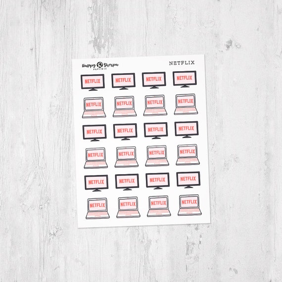 Netflix - 24 cute planner stickers