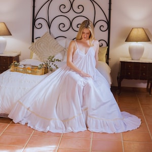 Victorian Nightgown, Romantic nightgown, Wedding Sleepwear, Cotton Nightdress, Cotton Nightgown, Summer nightgown, Comfortable nightgown