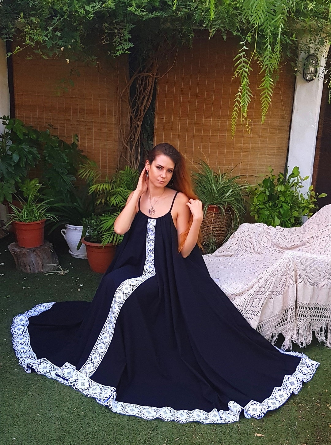 something blue dress Size:14 US / 48 EU Dark Brown Draped Cut group_alissa