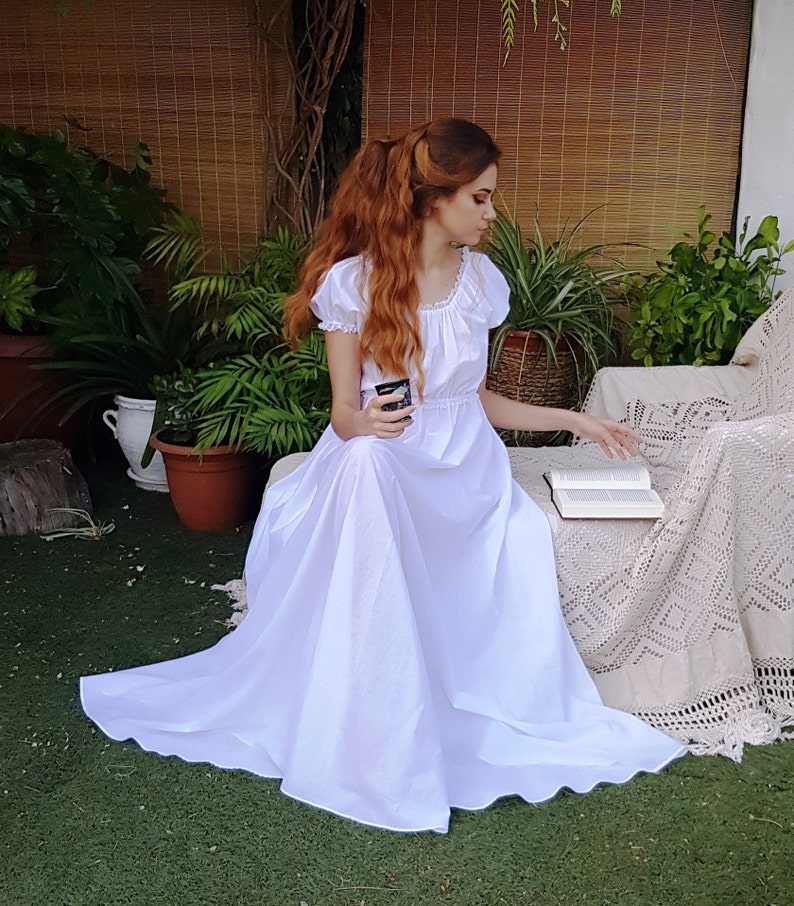 Victorian Nightgown Romantic Cotton Nightgown Cottagecore Etsy