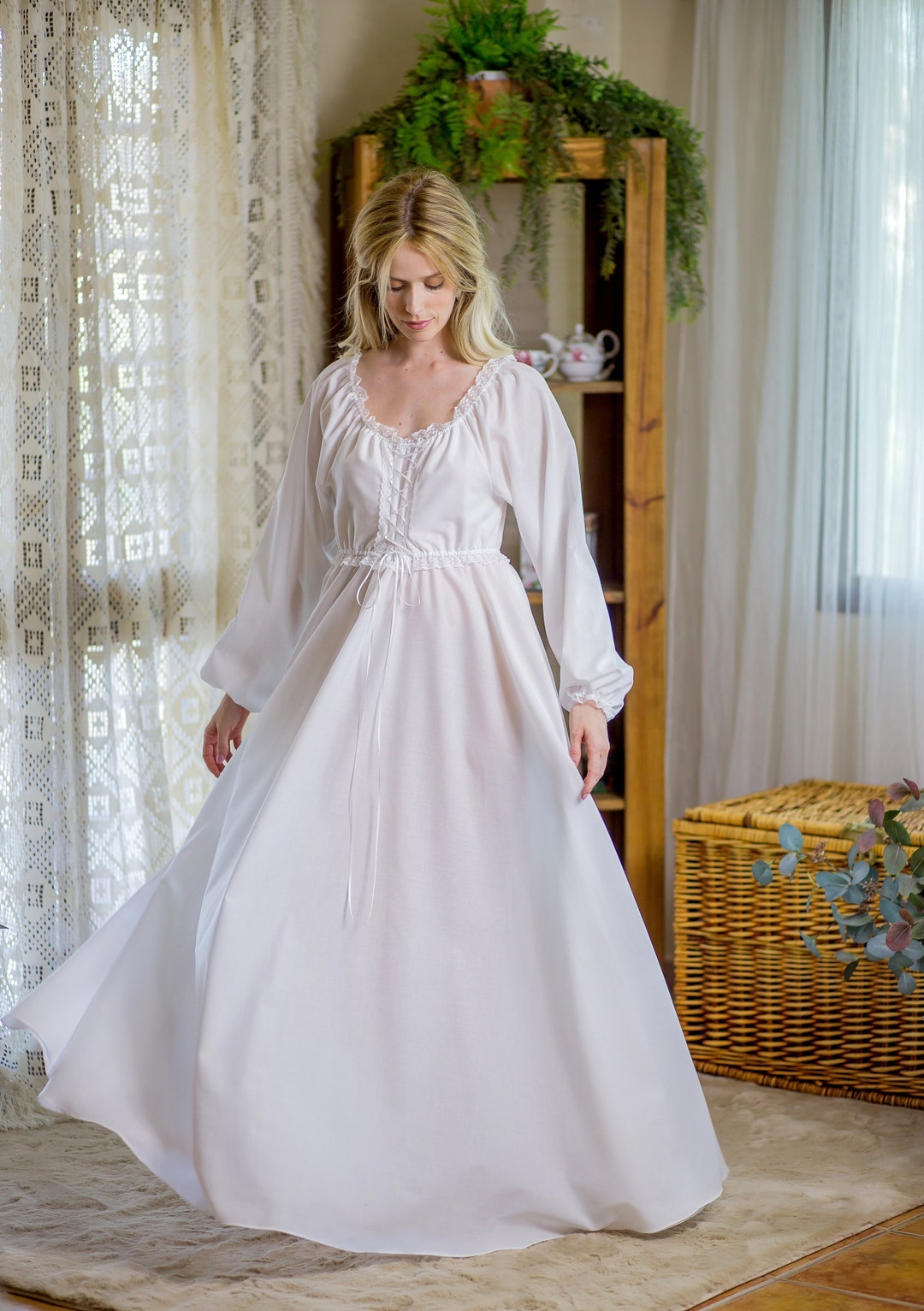 Vintage Victorian Cotton Nightgown main image 0
