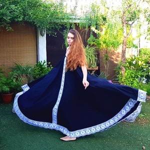 Long Cotton Dress, Long Black Dress, Oversize Black Dress, Comfortable