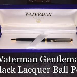 Waterman Gentlemen Black Lacquer Ballpoint Pen