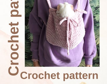 PDF Crochet pattern Guinea pig carrier - Not the finished product - Guinea pig sling - Plush tutorial -  Easy crochet PDF