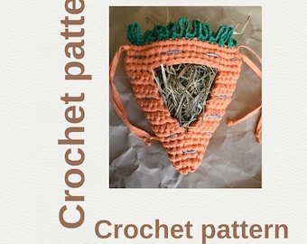 PDF Crochet pattern Guinea pig Carrot Hay Bag - Not the finished product - Guinea pig accessories tutorial -  Easy crochet PDF