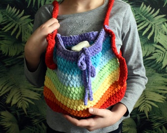 Guinea pig rainbow carrier. Small pet soft cozy carrier.