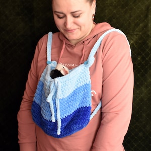 Guinea pig blue carrier - Small pet soft cozy carrier