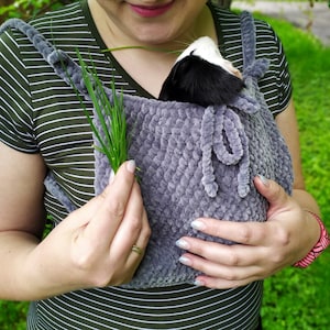 Guinea pig gray carrier -  Small pet soft cozy carrier