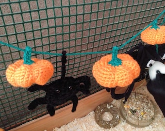 Guinea pig Halloween garland for cage -  Guinea pigs accessories. Funny pet gift.