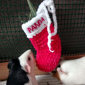 Personalized guinea pig christmas stocking Funny guinea pig Christmas gift image 1