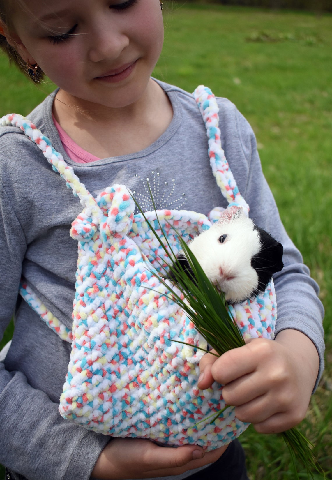 Guinea pig multicolor carrier. Small pet soft cozy carrier. Etsy
