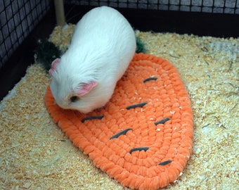 Carrot Soft Bed for Guinea Pig | Small Pet Carrot Soft Bed | Guinea Pig Accessories | Funny Gift for Pet Lovers