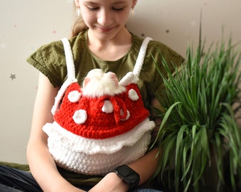 Guinea pig Mushroom carrier | Small pet soft cozy carrier | Small pet Sling | Bonding Bag