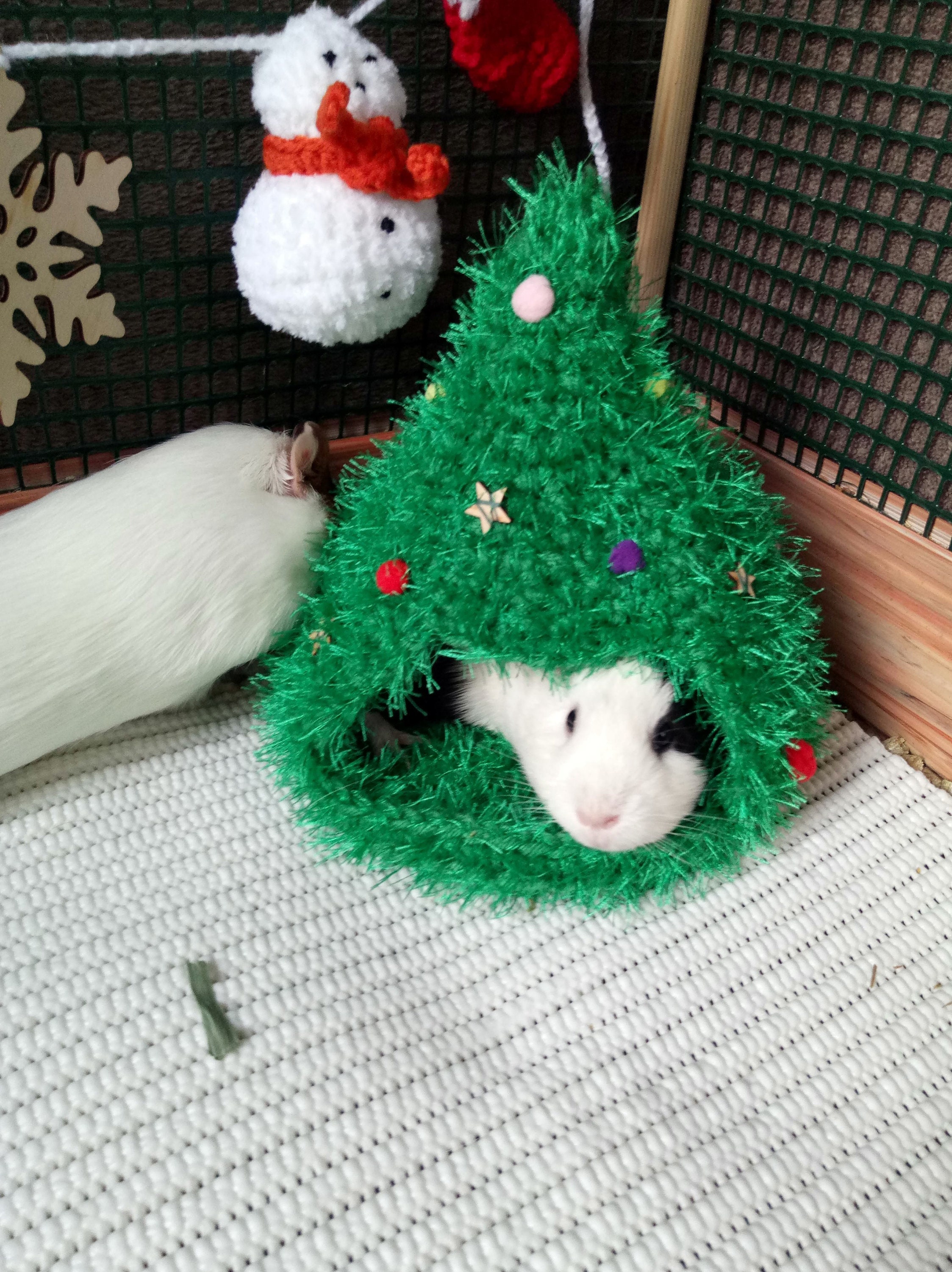 Christmas Tree House for Small Pets Guinea Pig Tree House Bed