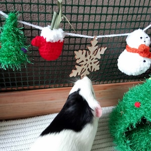 Christmas garland for cage decoration! Funny guinea pig accessories! Christmas gift!