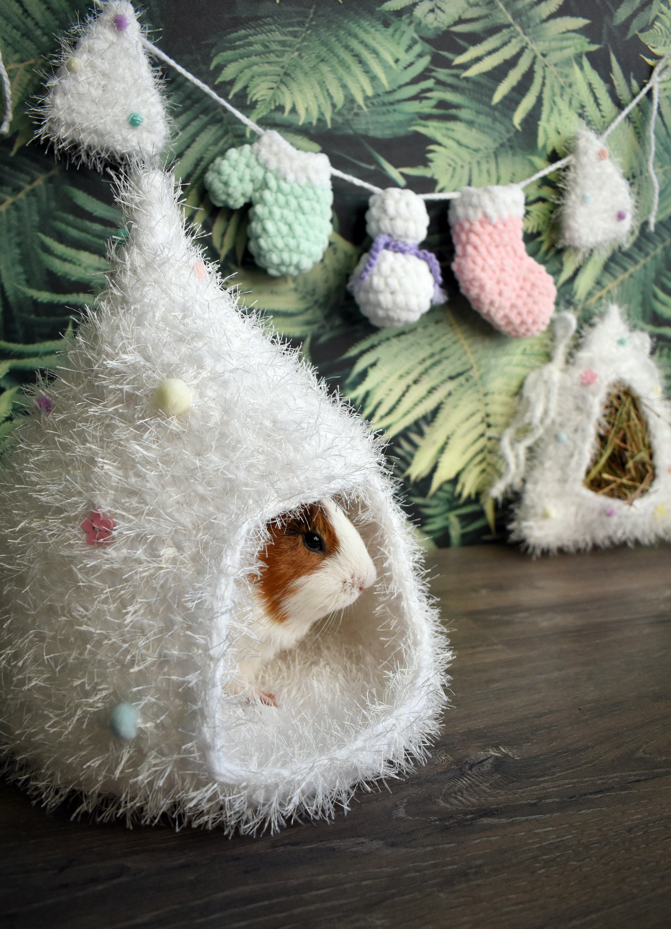 White Christmas Tree House for Small Pets Guinea Pig Tree Etsy