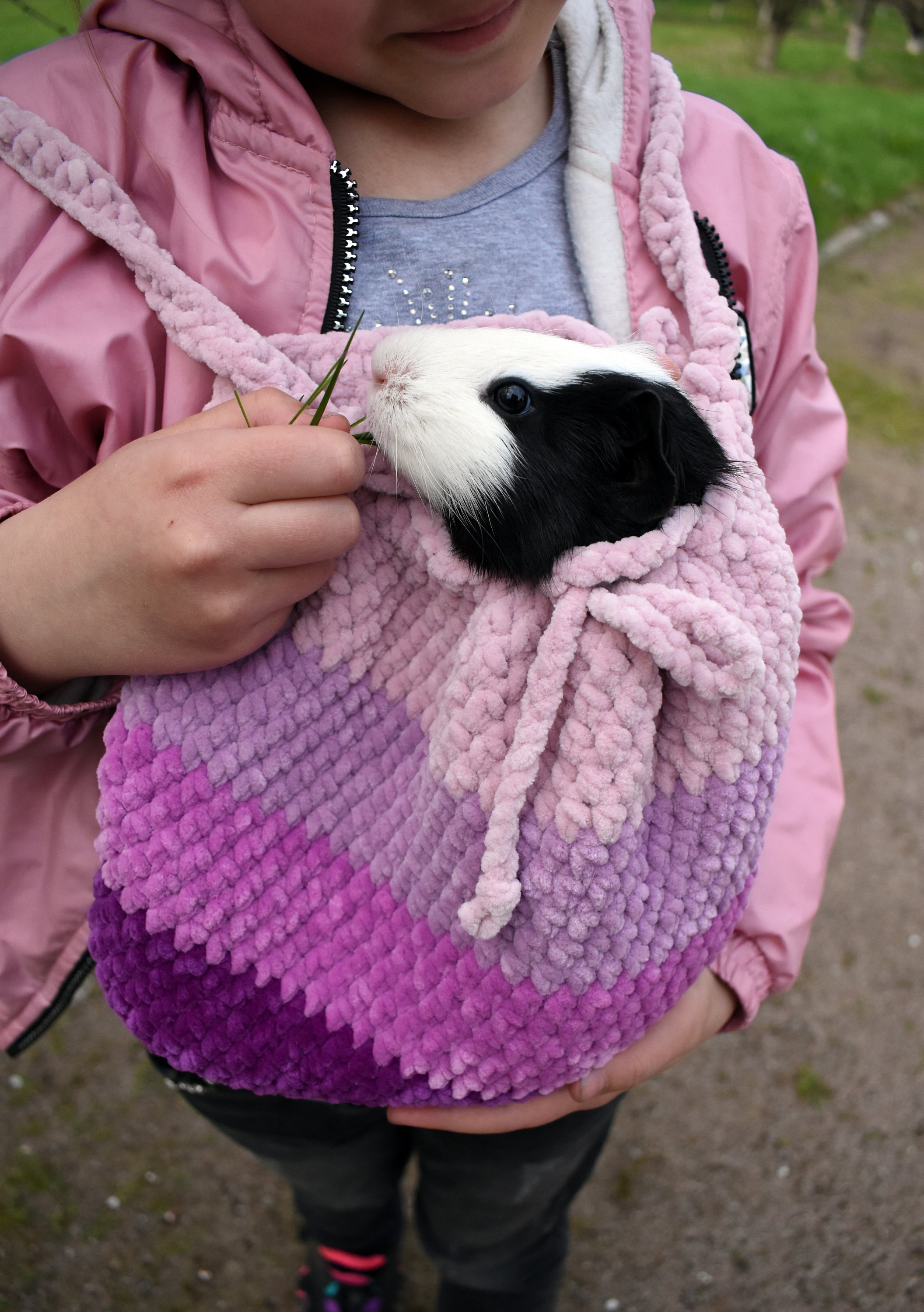 Guinea pig purple carrier. Small pet soft cozy carrier. Etsy