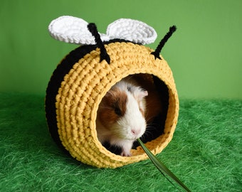 Bee house for guinea pig. Small pet house. Funny guinea pig gift!