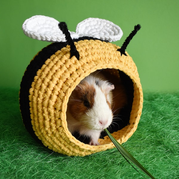 Bee house for guinea pig. Small pet house. Funny guinea pig gift!