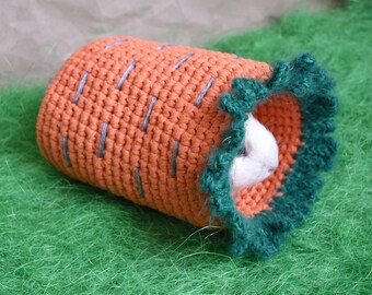 Carrot Tunnel for Guinea Pig or Small Pet | Funny Pet Accessories in Cage | Unique Gift for Pet Lovers