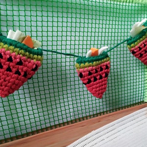 Guinea pig Watermelon garland toy for cage. Guinea pigs accessories. Small pet toys.