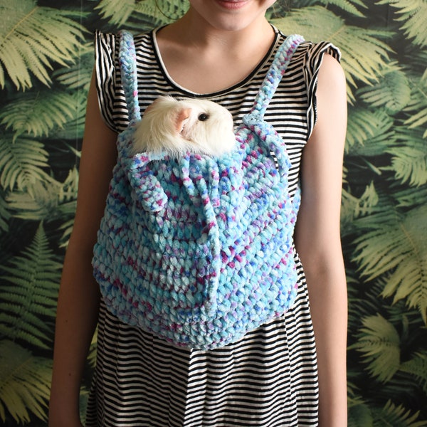 Guinea pig multicolor carrier. Bonding pouch for Small Pets. Small pet soft cozy carrier.