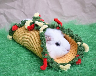 Taco Tunnel for Guinea Pig or Small Pet | Funny Pet Accessories in Cage | Unique Gift for Pet Lovers