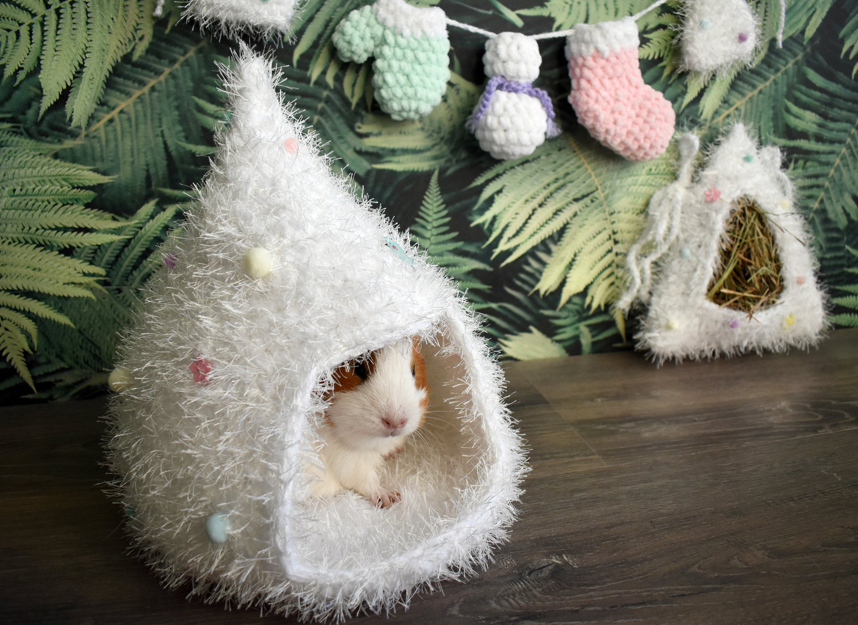 White Christmas Tree House for Small Pets Guinea Pig Tree Etsy