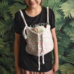 Guinea pig multicolor carrier.  Small pet soft cozy carrier.