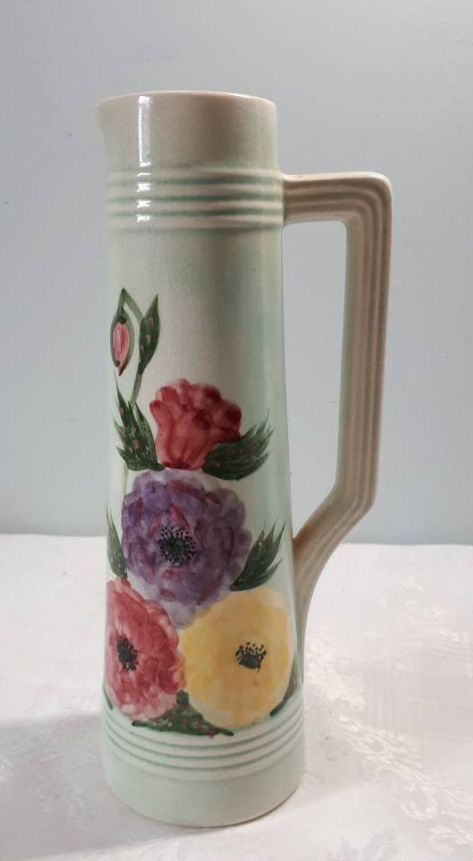 Vintage Edward Radford Pottery Vase/Jug Hand Painted Etsy
