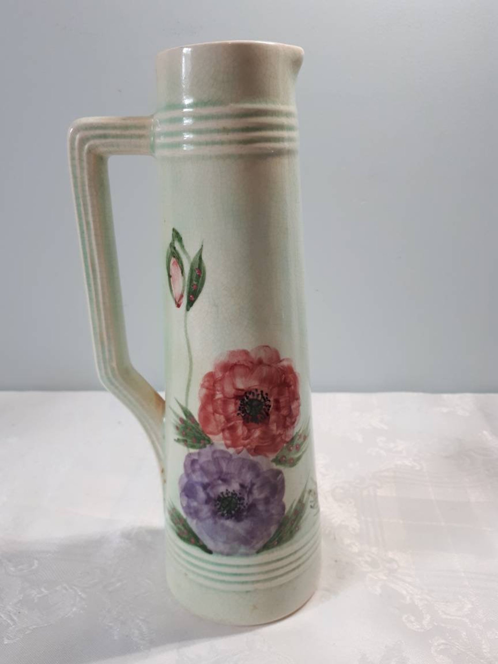 Vintage Edward Radford Pottery Vase/Jug Hand Painted Etsy