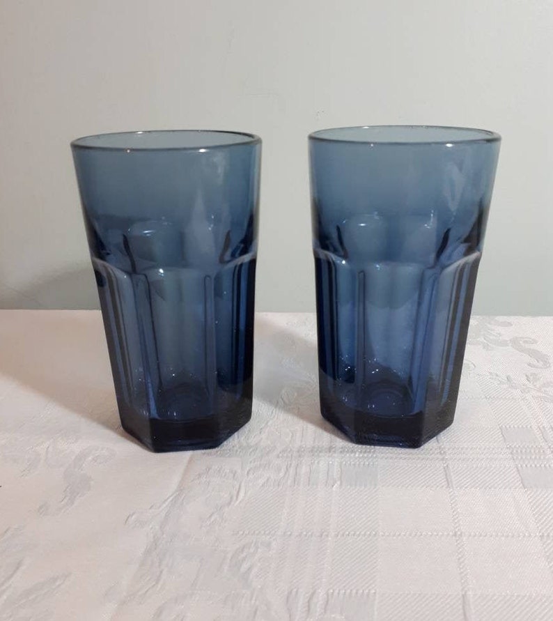 Libbey Gibraltar Dusky Blue juice glasses Etsy