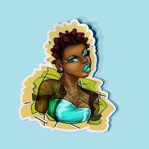 Nineties Girl Vinyl Sticker - I love the 90s Laptop Sticker - Black Girl Magic Forever!