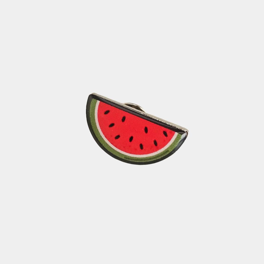 10 Pcs  Palestine Symbol Colorful Triangle Watermelon Slice Design Metal Lapel Pin A300007-10 main image 1