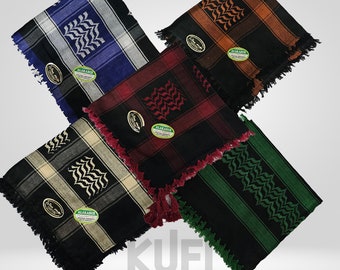 Kufiyyah Palestine Scarf Style Kefiyyeh Different Colors Headscarf for Men and Women, Traditional Shemagh Palestine