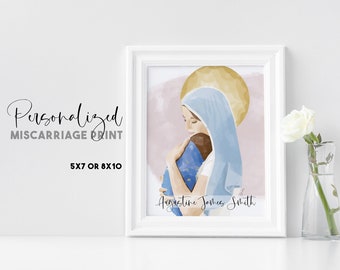 Mother Mary Print / Catholic / Pregnancy Loss / Child Loss / Miscarriage / Sympathy / Print