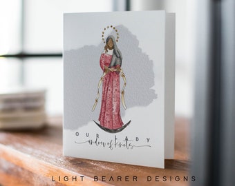 Our Lady Undoer of Knots / Greeting Card / Catholic / Watercolor / Catholic gift / Catholic stationery
