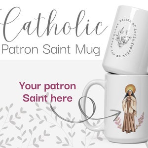 Katholieke patroonheilige mok / cadeau /