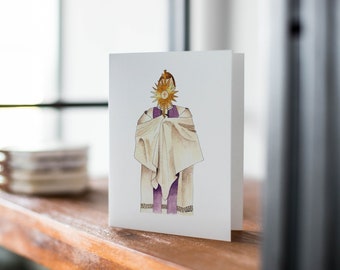 Catholic Priest Card | Watercolor Religious Gift