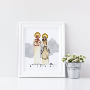 Mary and Martha of Bethany / Saint Print / Catholic / Catholic Gift - Etsy